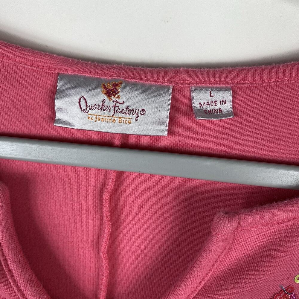 Quacker Factory Size Large Embroidered Floral Seq… - image 5